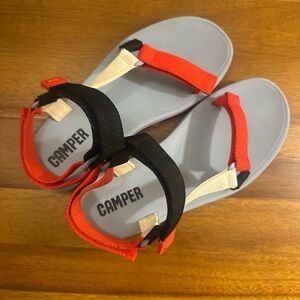 Camper Women's Match Sandals - Red, Black, and White